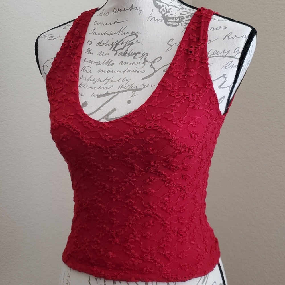 Vibrant red tank top